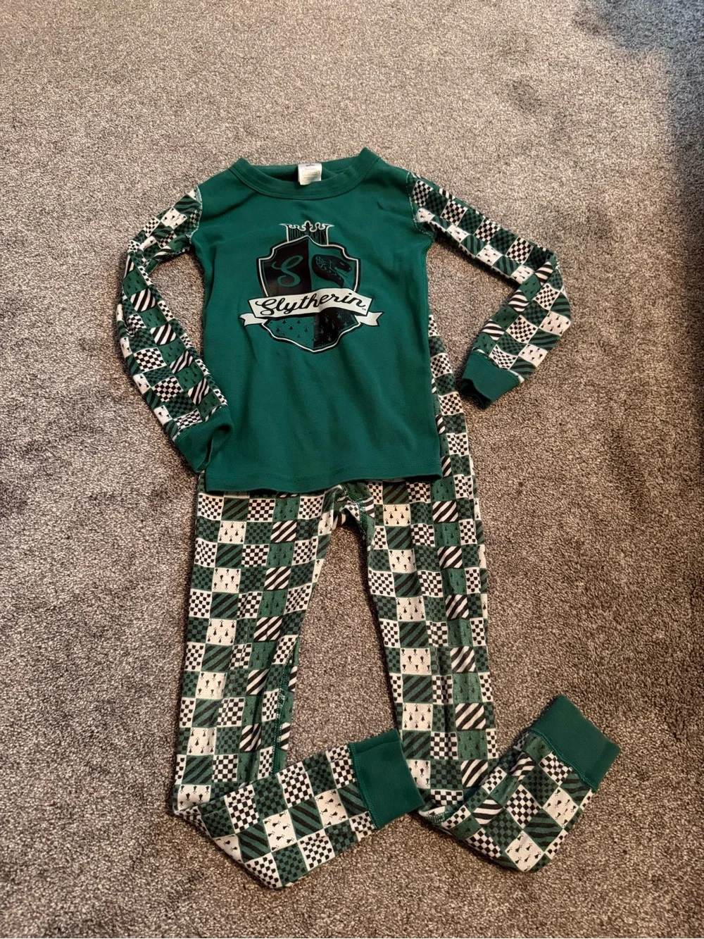 Hanna Andersson Harry Potter Slytherin Green Pajama Set Sz 120cm